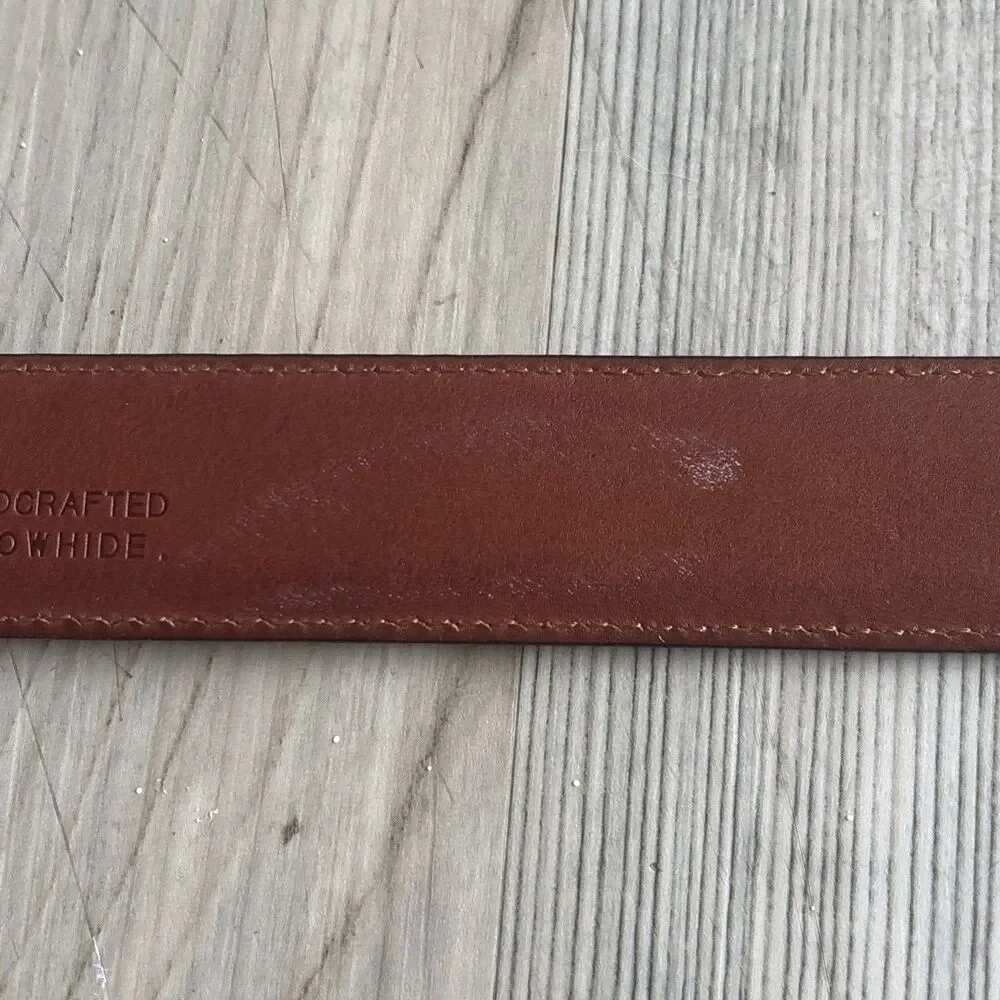 Vintage Coach Black Genuine Leather Preppy Belt  Silver Hardware 36 Inch